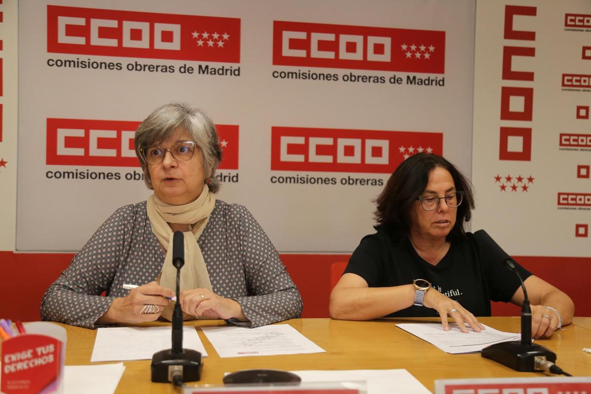 Paloma Lpez, secretaria general de CCOO Madrid y Mari F Sastre, secretaria de Trabajo y Nuevas Realidades de CCOO Madrid